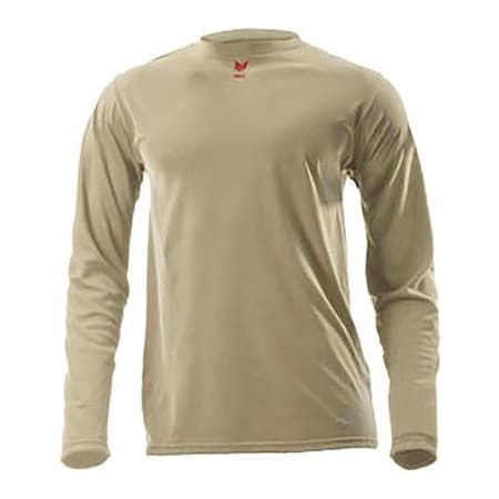 National Safety Apparel DRIFIRE Lightweight Long Sleeve FR T-Shirt, M, Desert Sand,  DF2-CM-446LS-DS-MD